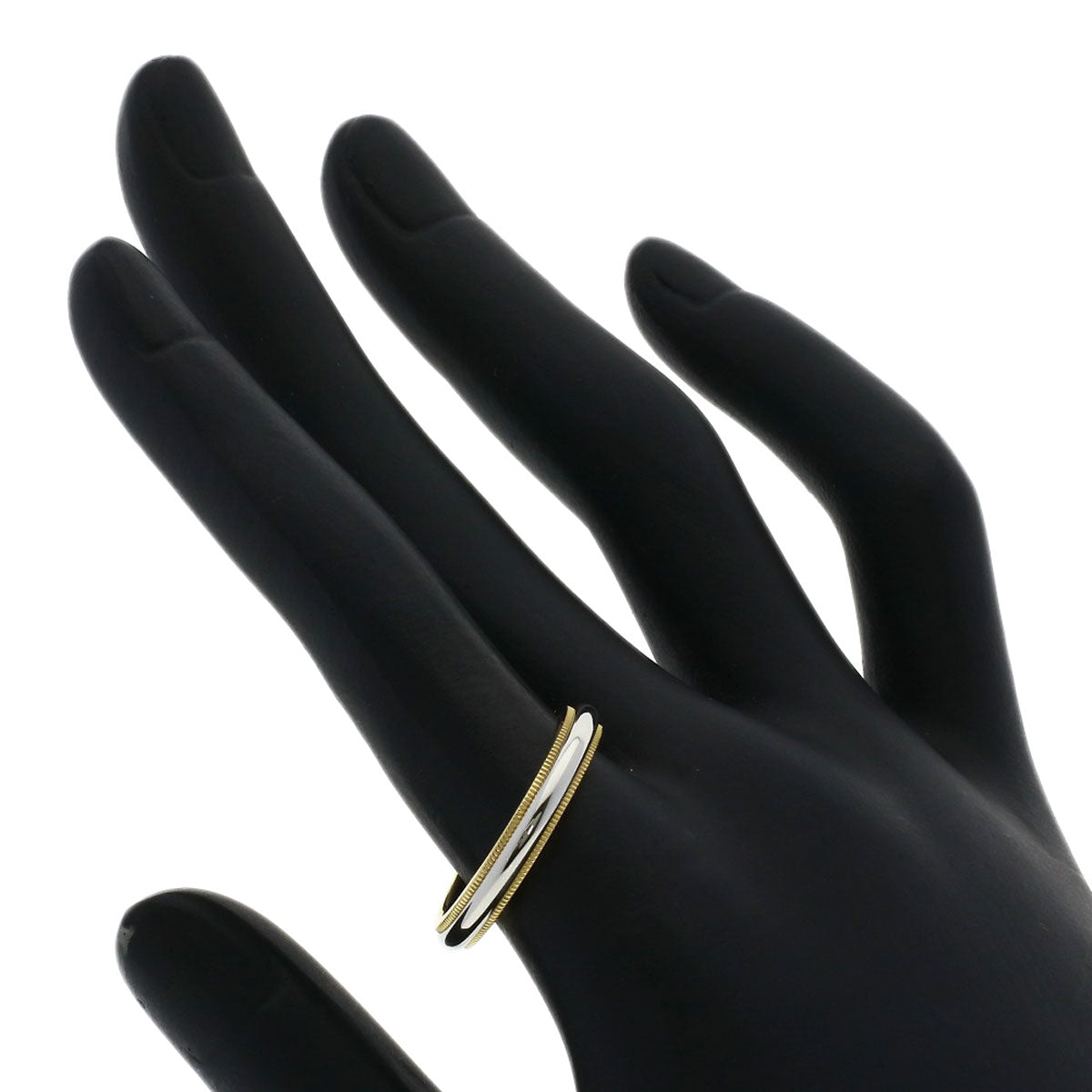 TIFFANY&Co. Milgrain Ring K18 Yellow Gold PT950Ladies [Used]