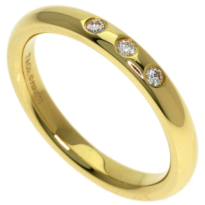 TIFFANY&Co. Stacking band 3P Diamond Ring K18 Yellow Gold Ladies [Used]