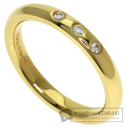 TIFFANY&Co. Stacking band 3P Diamond Ring K18 Yellow Gold Ladies [Used]