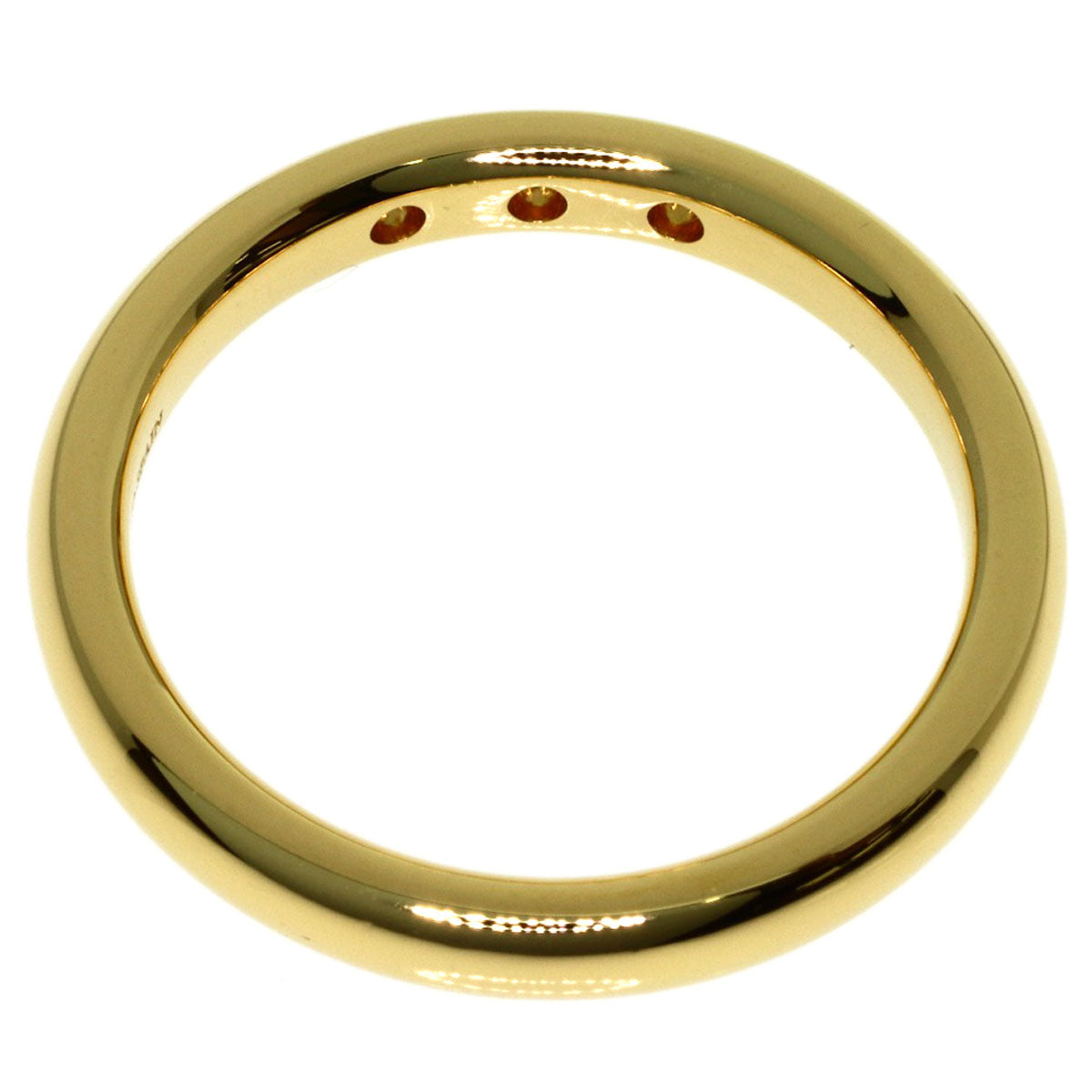 TIFFANY&Co. Stacking band 3P Diamond Ring K18 Yellow Gold Ladies [Used]
