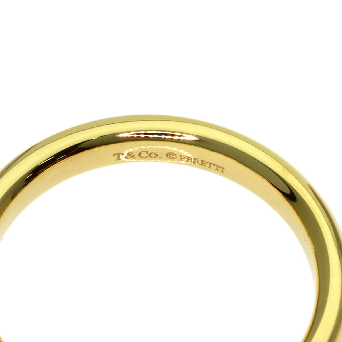 TIFFANY&Co. Stacking band 3P Diamond Ring K18 Yellow Gold Ladies [Used]