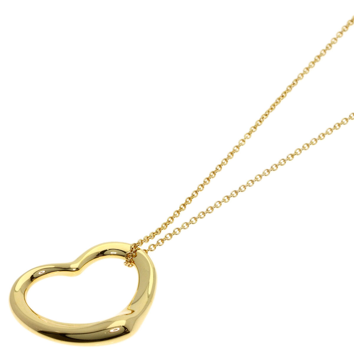 TIFFANY&Co. Open heart Necklace K18 Yellow Gold Ladies [Used]