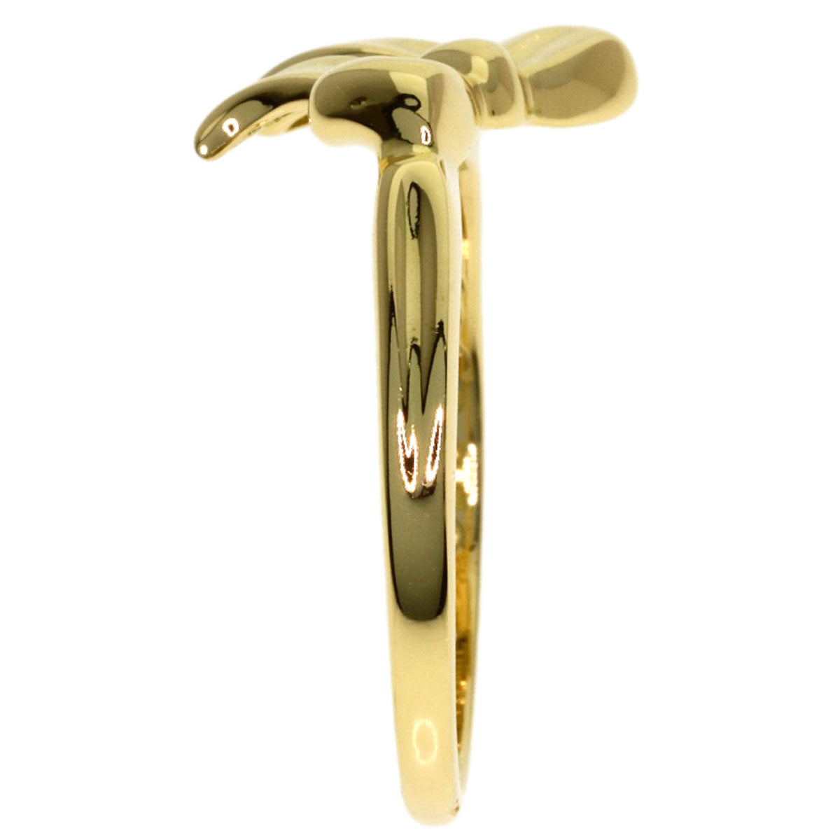TIFFANY&Co. ribbon Ring K18 Yellow Gold Ladies [Used]
