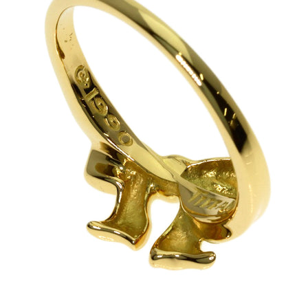 TIFFANY&Co. ribbon Ring K18 Yellow Gold Ladies [Used]