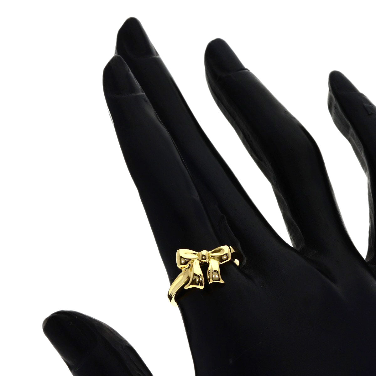 TIFFANY&Co. ribbon Ring K18 Yellow Gold Ladies [Used]