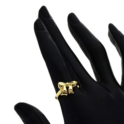 TIFFANY&Co. ribbon Ring K18 Yellow Gold Ladies [Used]