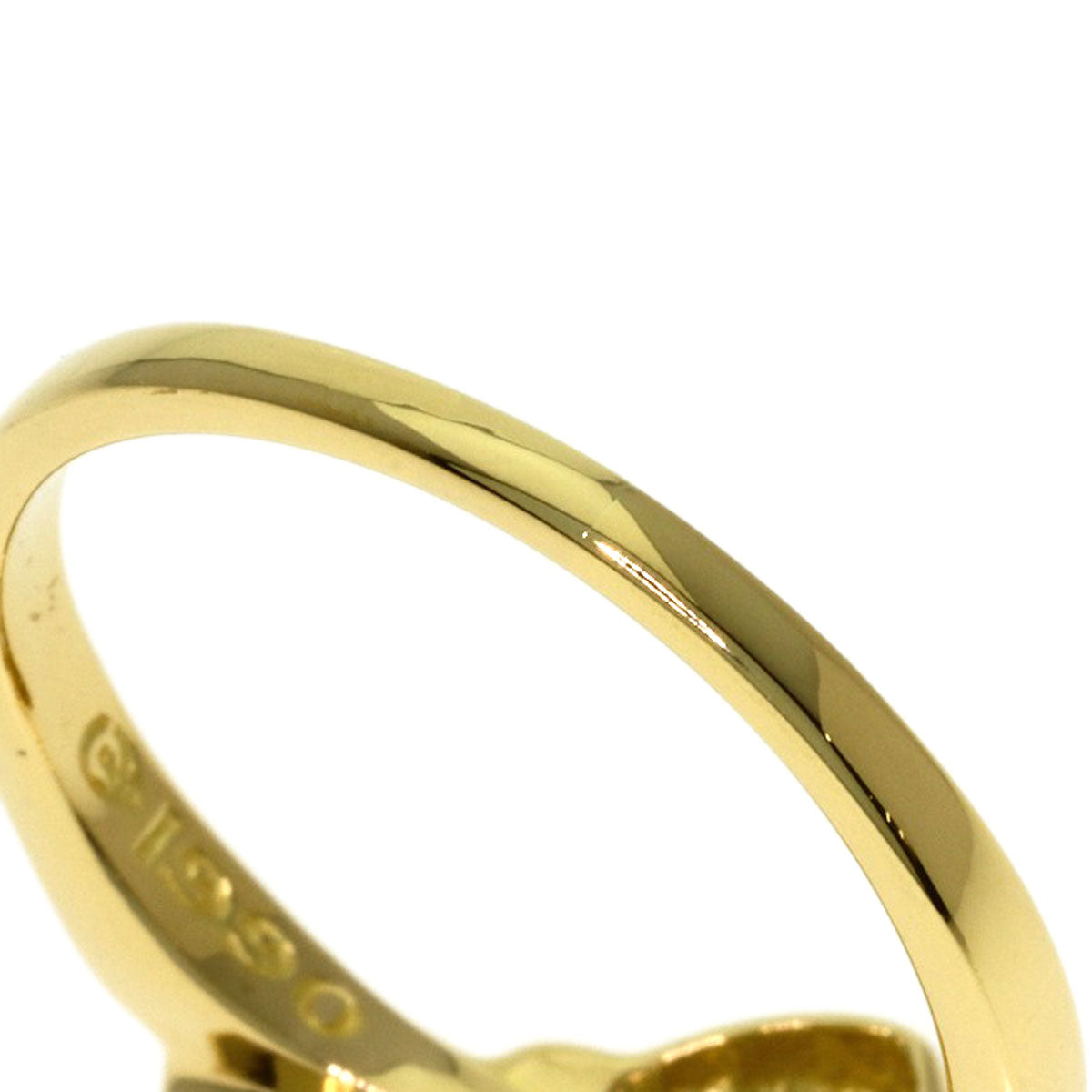 TIFFANY&Co. ribbon Ring K18 Yellow Gold Ladies [Used]