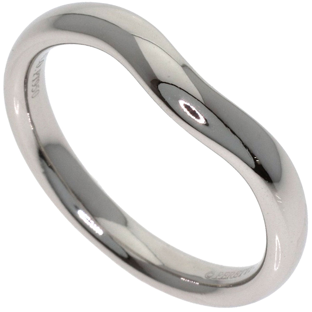 TIFFANY&Co. Curved band Ring Platinum PT950 Ladies [Used]