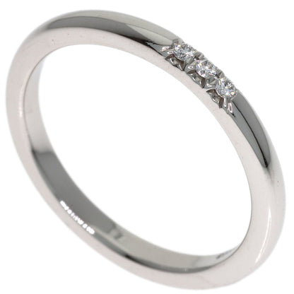 TIFFANY&Co. Forever Classic Band 3P Diamond Ring Platinum PT950 Ladies [Used]