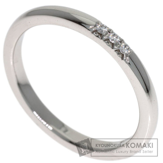 TIFFANY&Co. Forever Classic Band 3P Diamond Ring Platinum PT950 Ladies [Used]