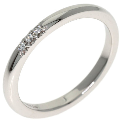 TIFFANY&Co. Forever Classic Band 3P Diamond Ring Platinum PT950 Ladies [Used]