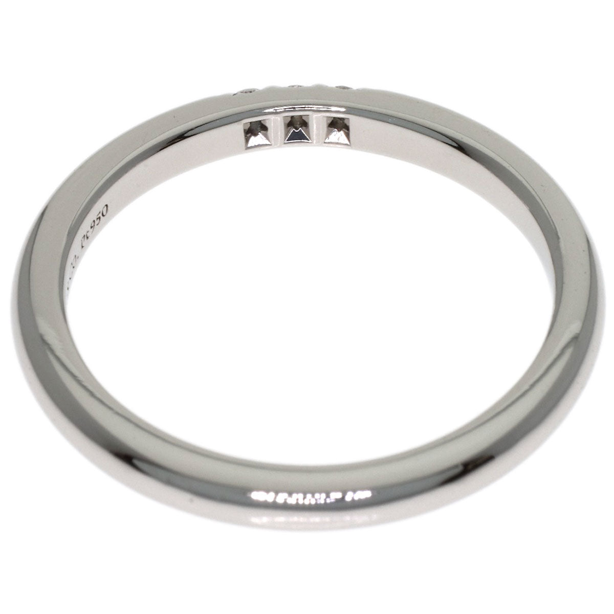TIFFANY&Co. Forever Classic Band 3P Diamond Ring Platinum PT950 Ladies [Used]