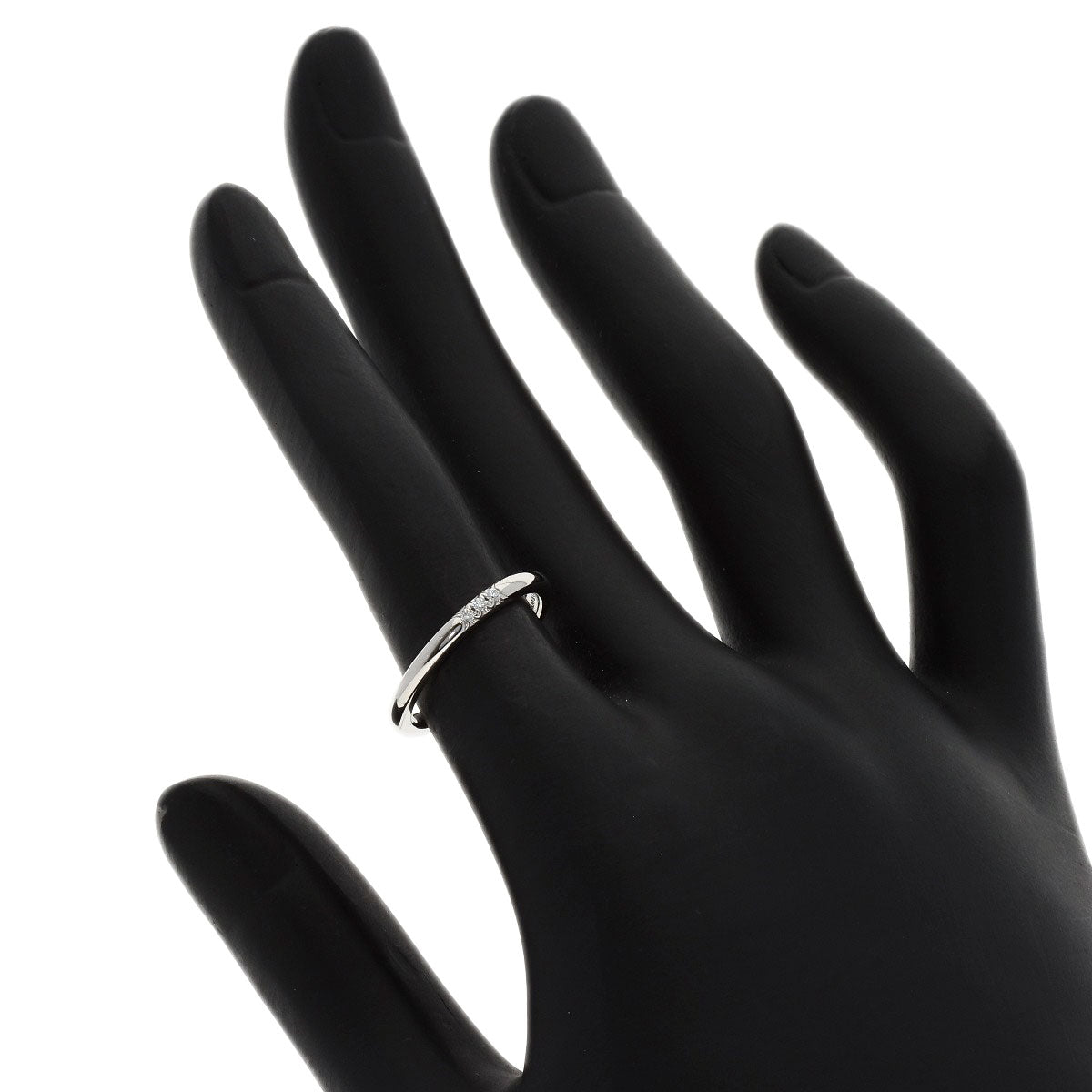 TIFFANY&Co. Forever Classic Band 3P Diamond Ring Platinum PT950 Ladies [Used]