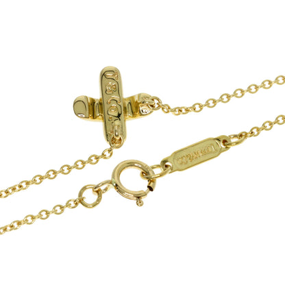 TIFFANY&Co. Cross-stitch Necklace K18 Yellow Gold Ladies [Used]