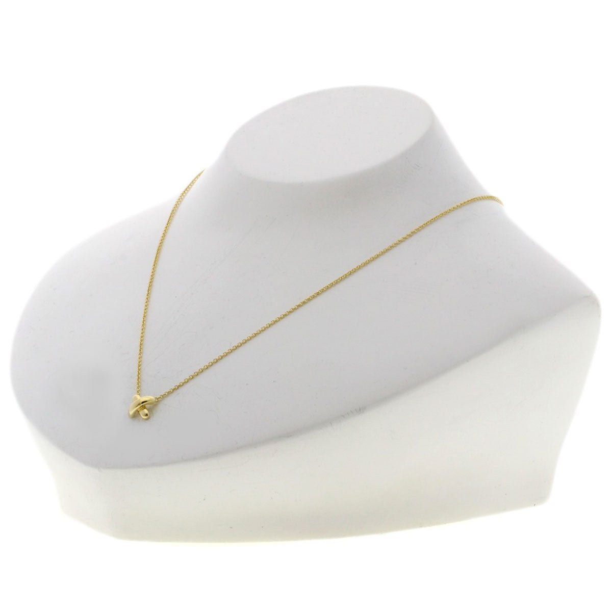 TIFFANY&Co. Cross-stitch Necklace K18 Yellow Gold Ladies [Used]