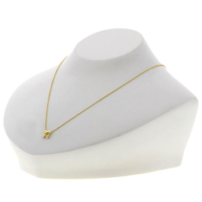 TIFFANY&Co. Cross-stitch Necklace K18 Yellow Gold Ladies [Used]