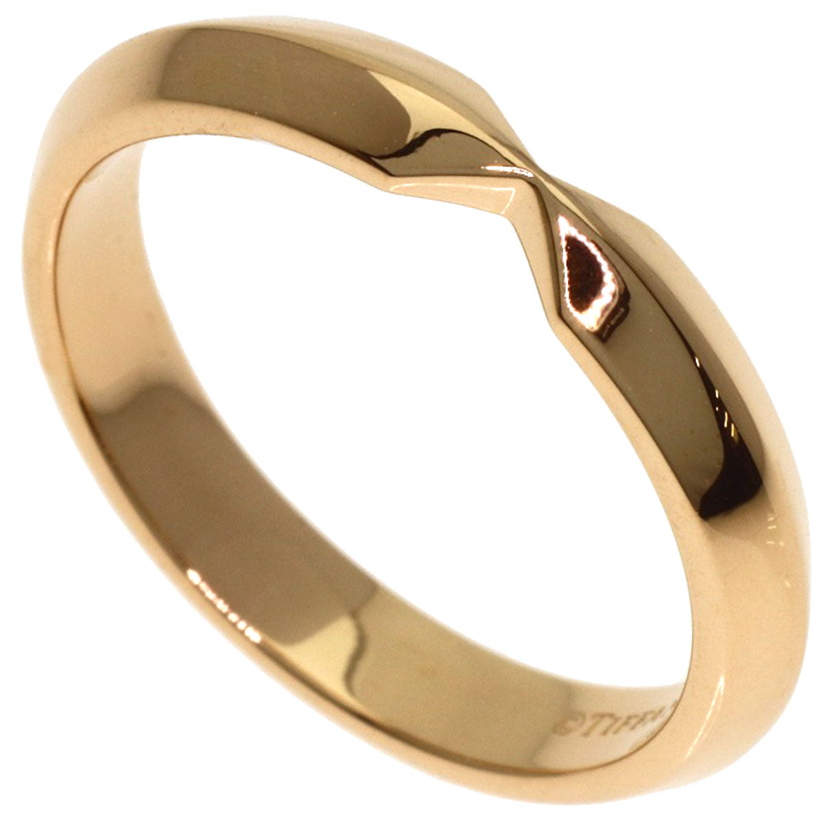 TIFFANY&Co. nesting narrow Ring K18 Pink Gold Ladies [Used]