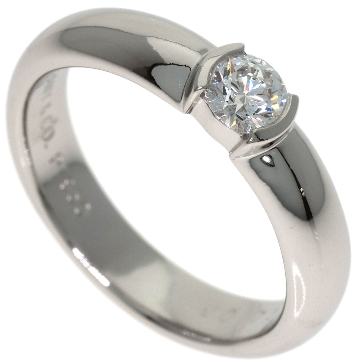 TIFFANY&Co. Dots Solitaire Diamond Ring Platinum PT950 Ladies [Used]
