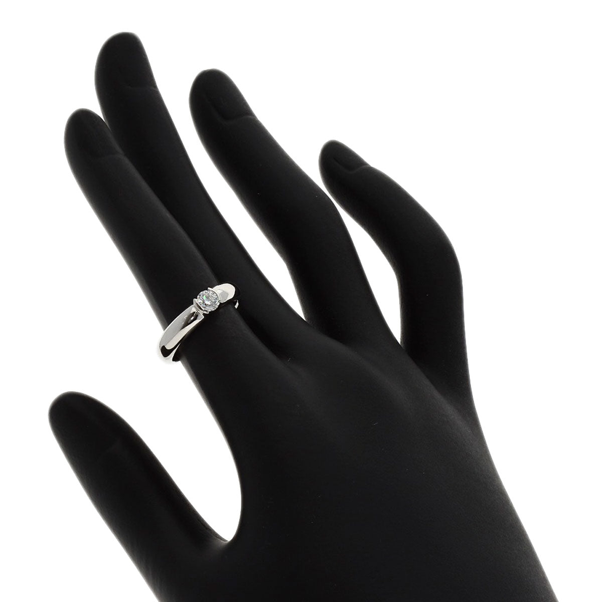 TIFFANY&Co. Dots Solitaire Diamond Ring Platinum PT950 Ladies [Used]