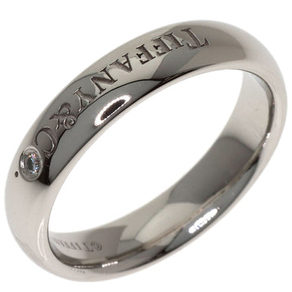 TIFFANY&Co. Band Ring 1P Diamond Ring Platinum PT950 Ladies [Used]