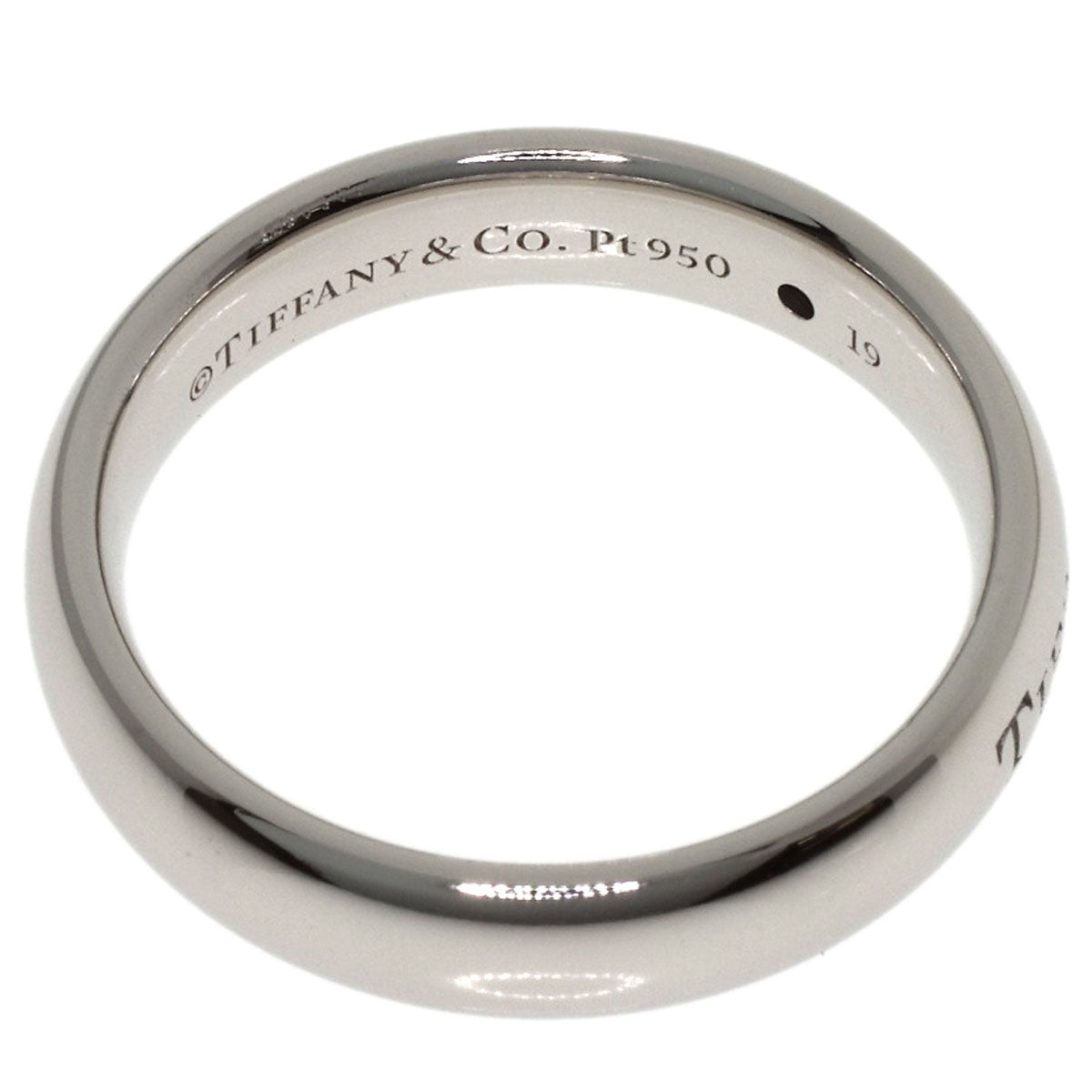 TIFFANY&Co. Band Ring 1P Diamond Ring Platinum PT950 Ladies [Used]