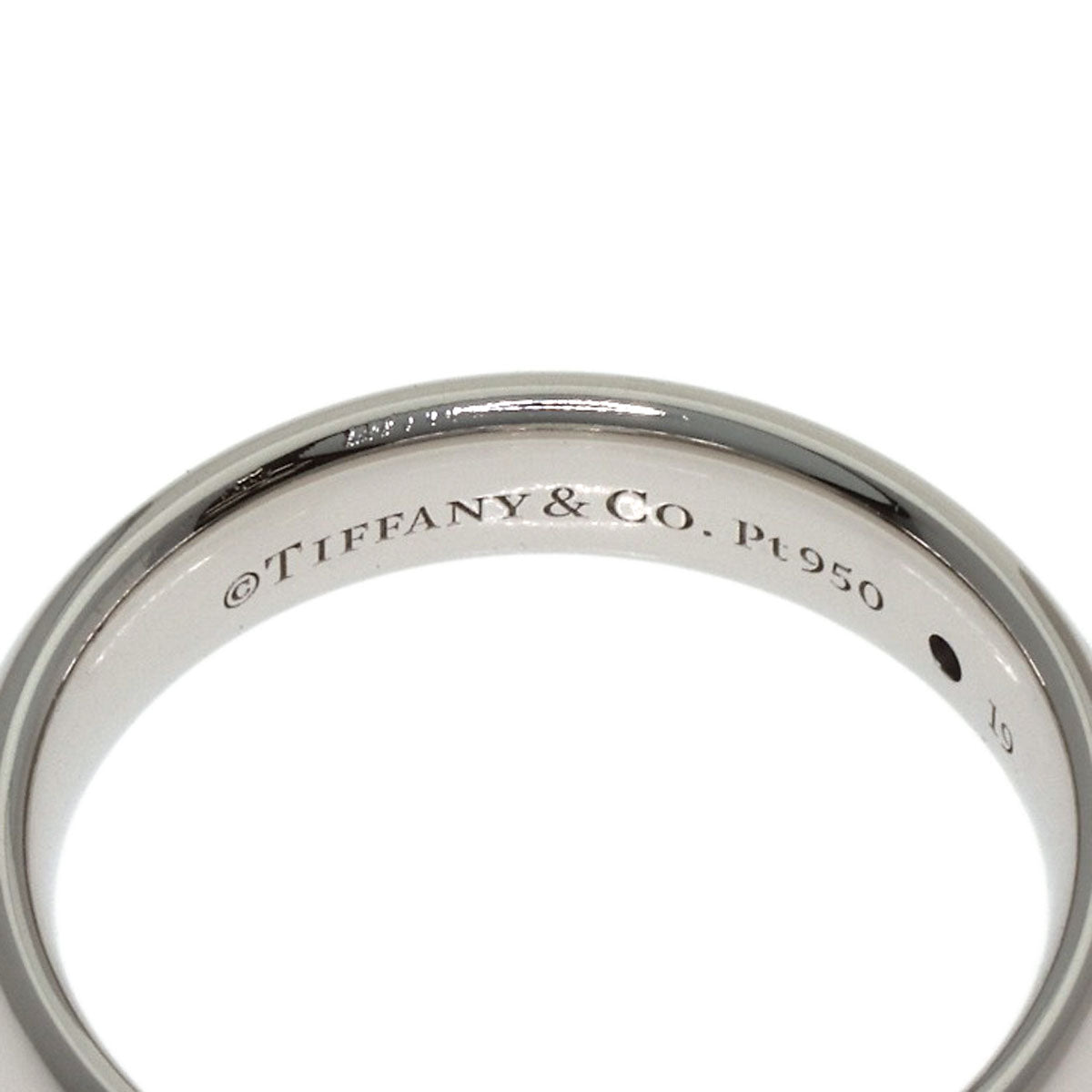 TIFFANY&Co. Band Ring 1P Diamond Ring Platinum PT950 Ladies [Used]