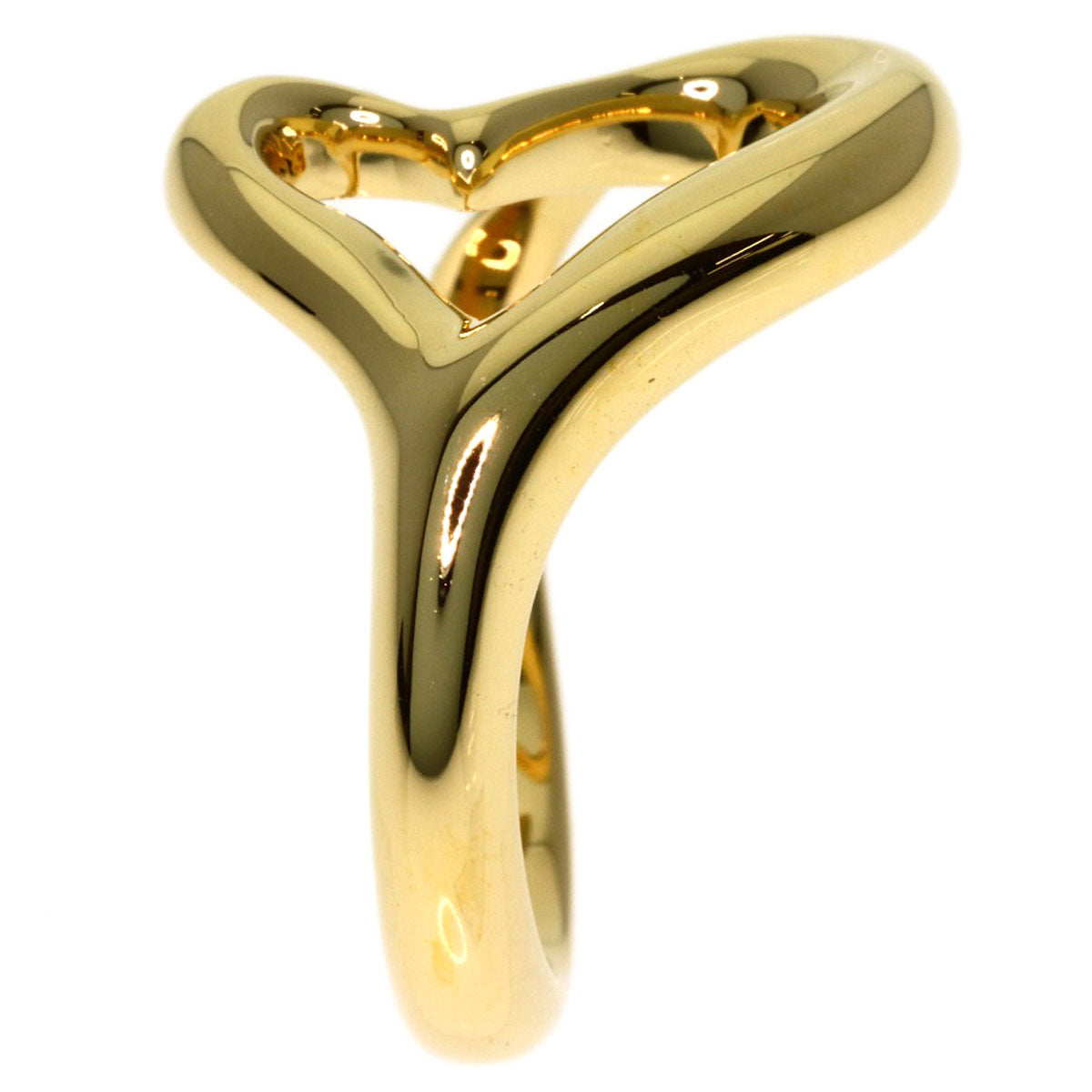 TIFFANY&Co. Open heart Ring K18 Yellow Gold Ladies [Used]