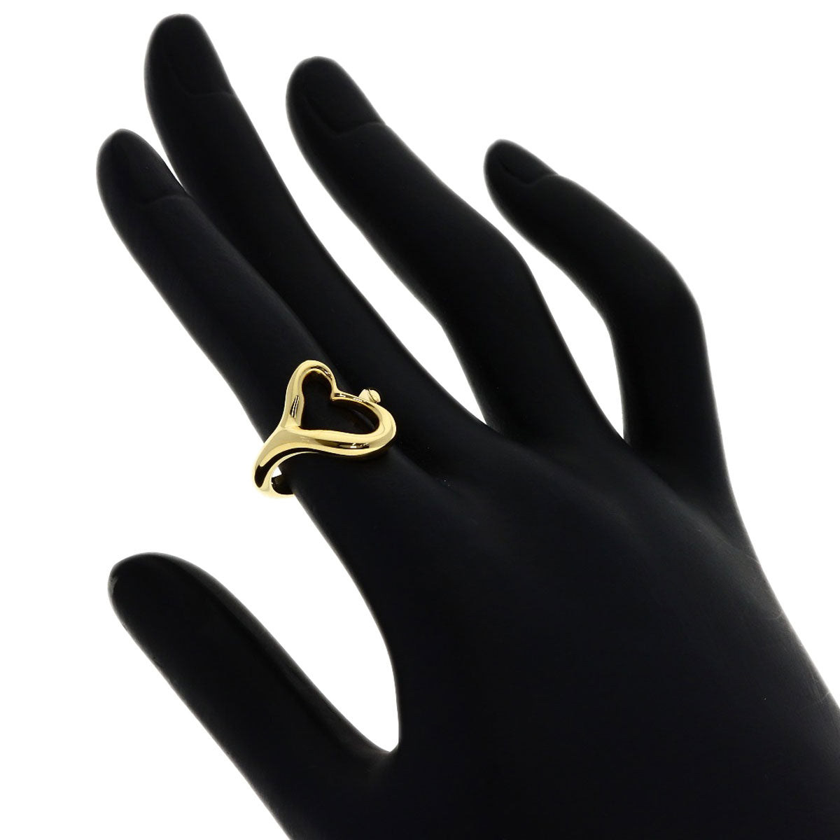 TIFFANY&Co. Open heart Ring K18 Yellow Gold Ladies [Used]