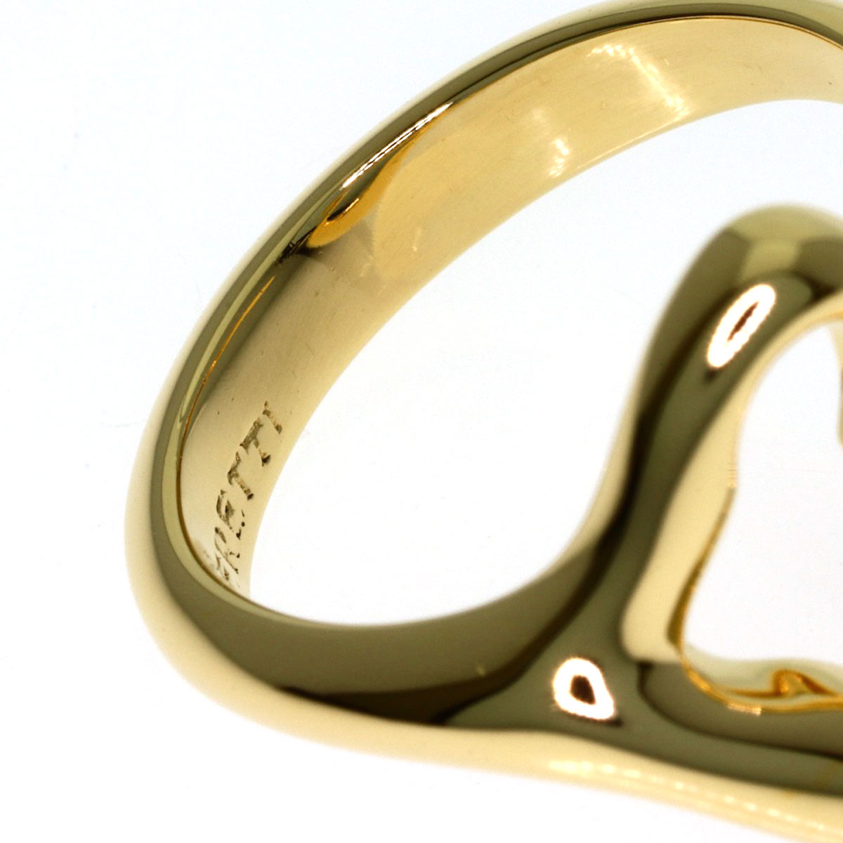 TIFFANY&Co. Open heart Ring K18 Yellow Gold Ladies [Used]
