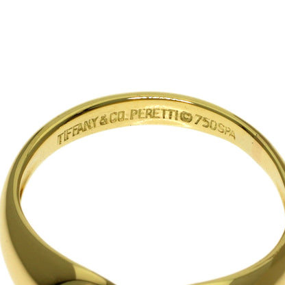 TIFFANY&Co. Double Teardrop 1P Diamond Ring K18 Yellow Gold Ladies [Used]