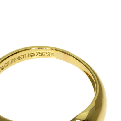 TIFFANY&Co. Double Teardrop 1P Diamond Ring K18 Yellow Gold Ladies [Used]