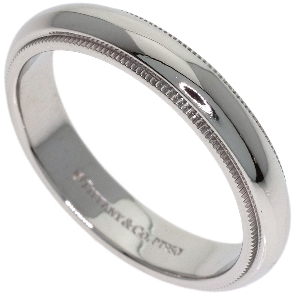 TIFFANY&Co. Milgrain Ring Platinum PT950 Ladies [Used]