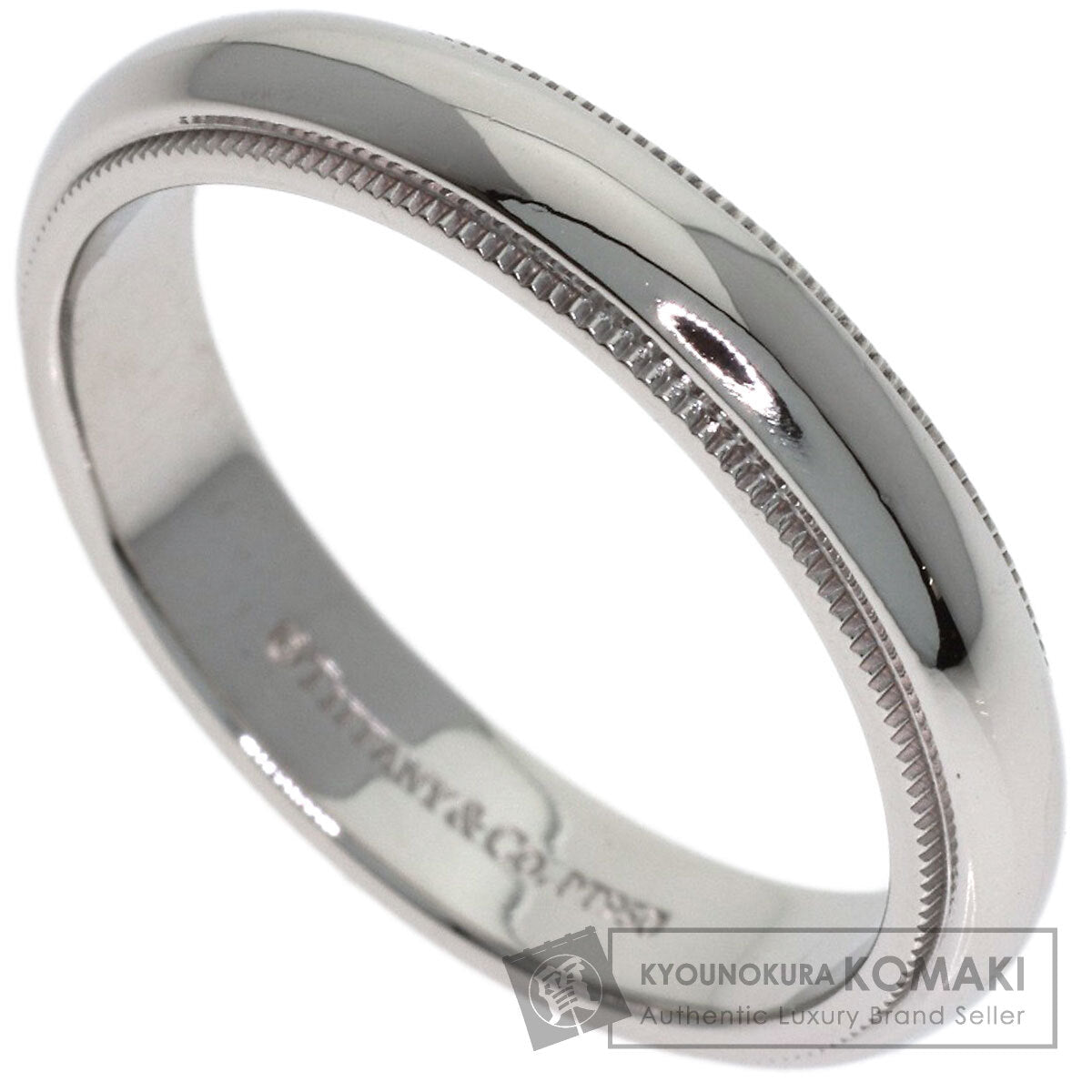 TIFFANY&Co. Milgrain Ring Platinum PT950 Ladies [Used]