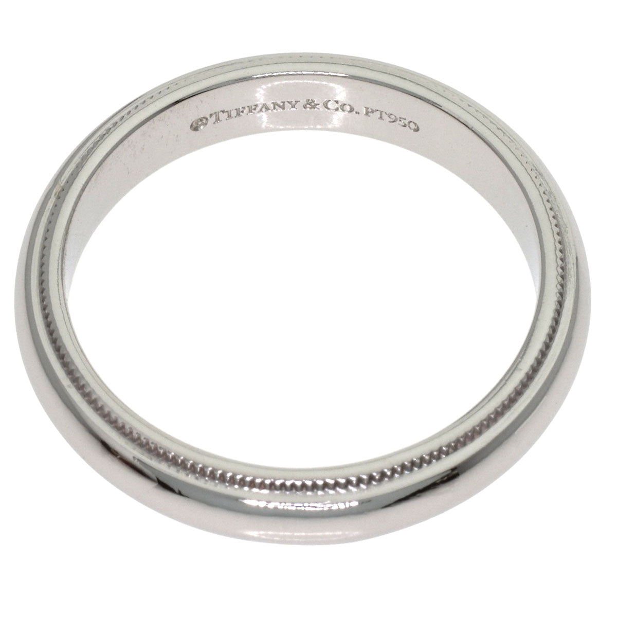 TIFFANY&Co. Milgrain Ring Platinum PT950 Ladies [Used]