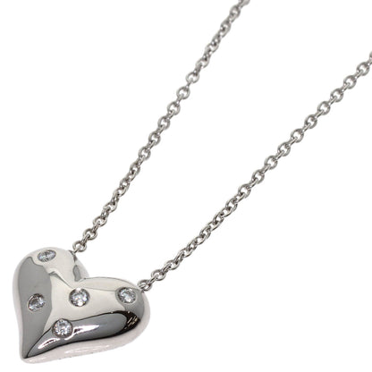 TIFFANY&Co. Dots Heart Diamond Necklace Platinum PT950 Ladies [Used]