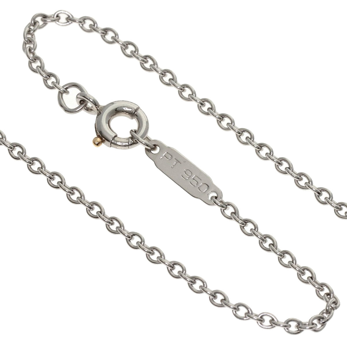 TIFFANY&Co. Dots Heart Diamond Necklace Platinum PT950 Ladies [Used]