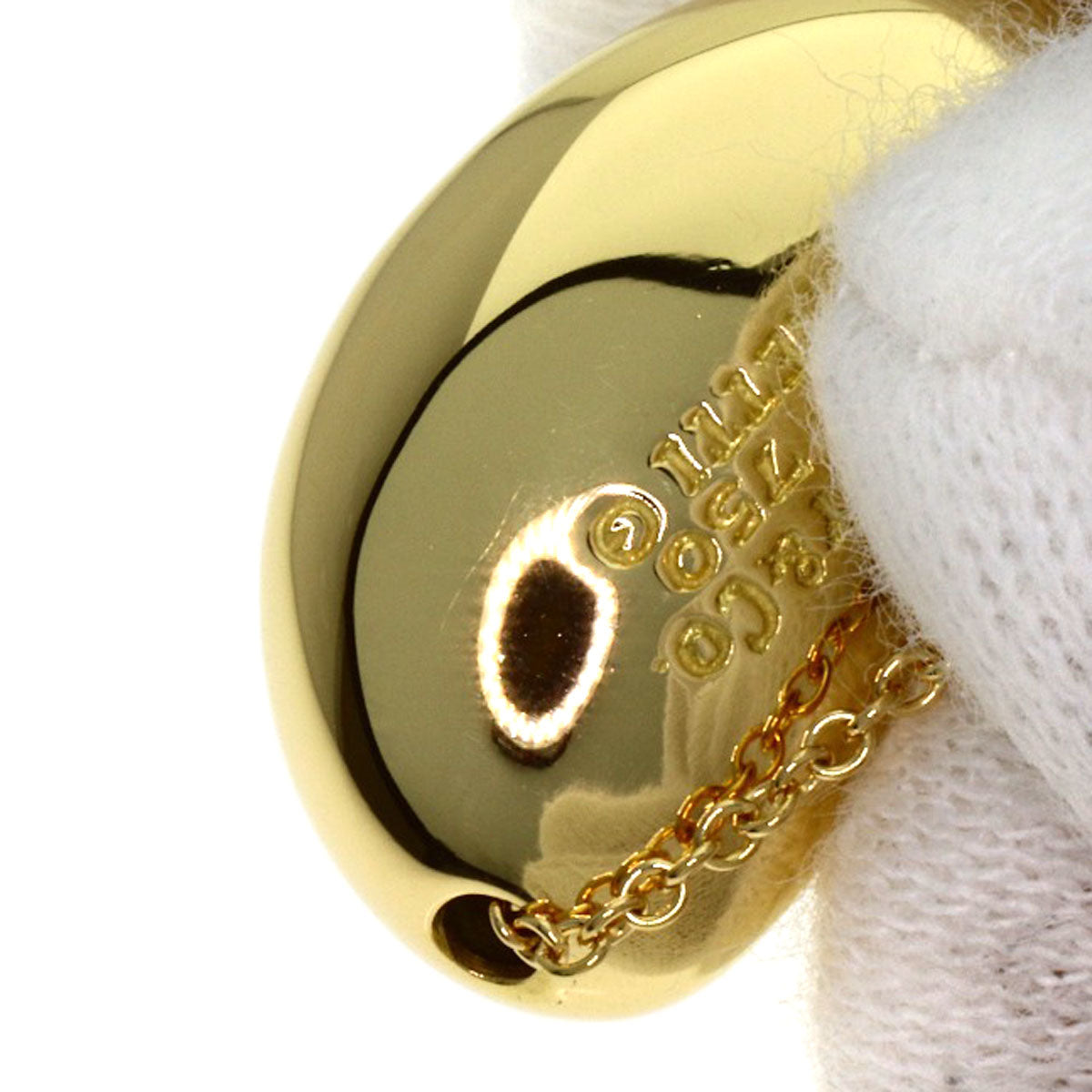 TIFFANY&Co. Bean Necklace K18 Yellow Gold Ladies [Used]