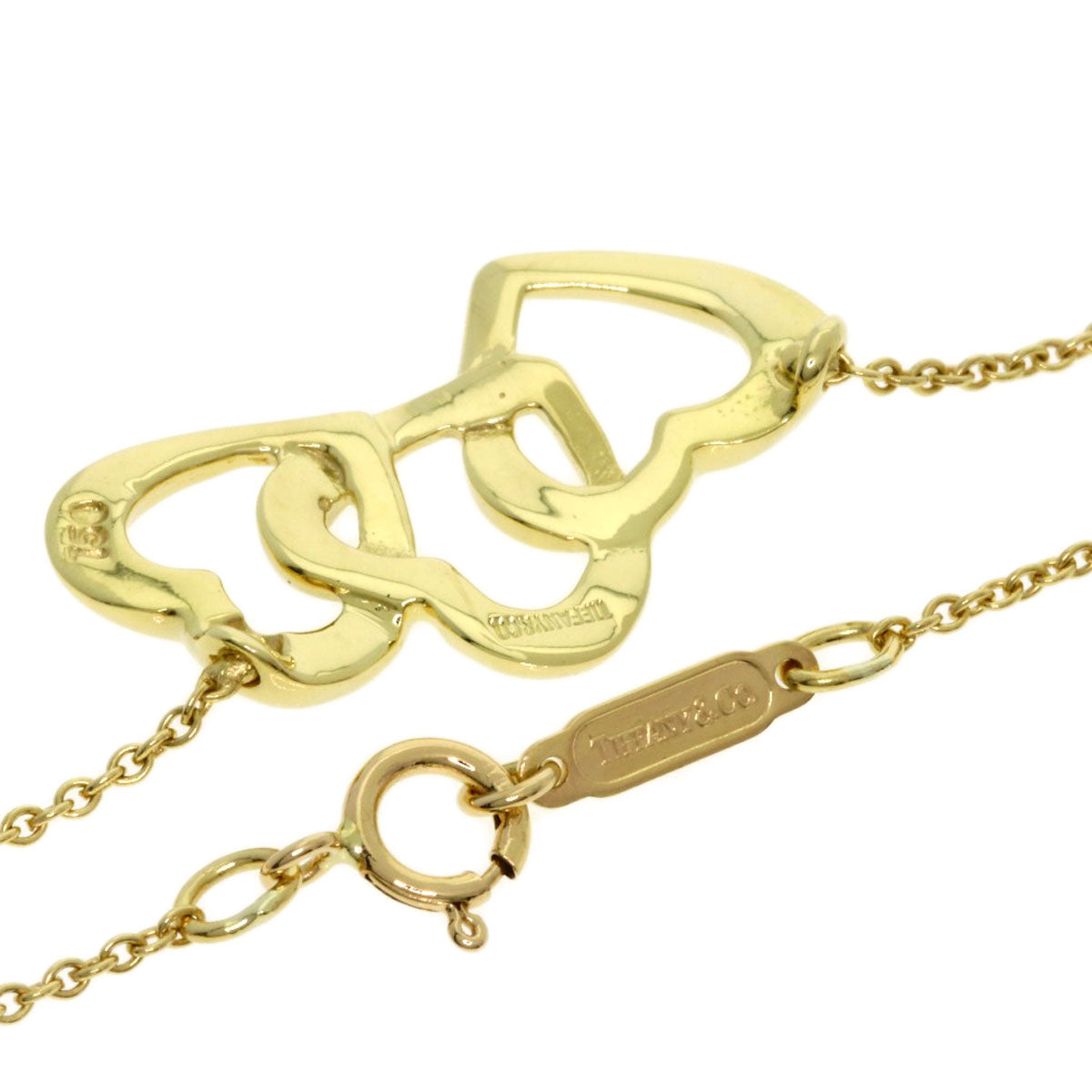 TIFFANY&Co. Triple heart Necklace K18 Yellow Gold Ladies [Used]