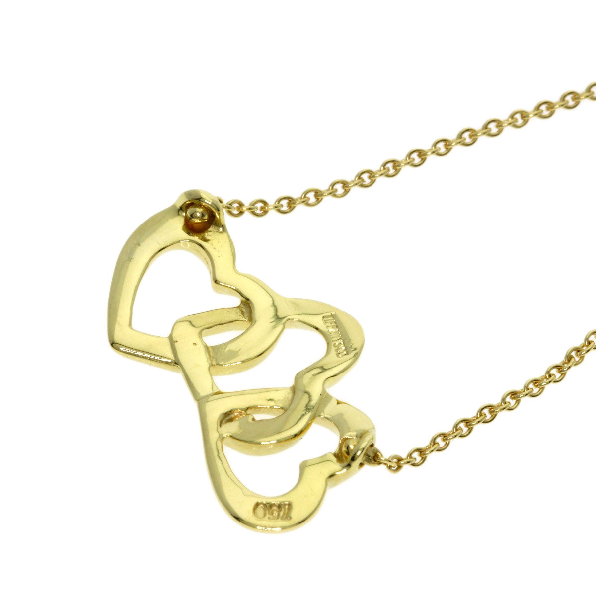 TIFFANY&Co. Triple heart Necklace K18 Yellow Gold Ladies [Used]