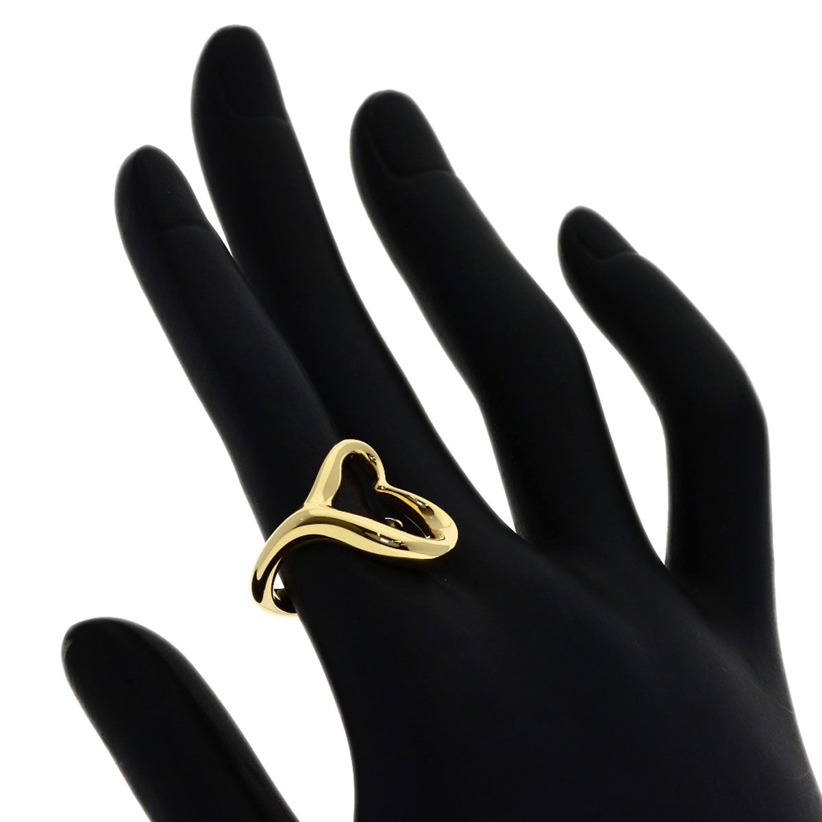 TIFFANY&Co. Open heart Ring K18 Yellow Gold Ladies [Used]