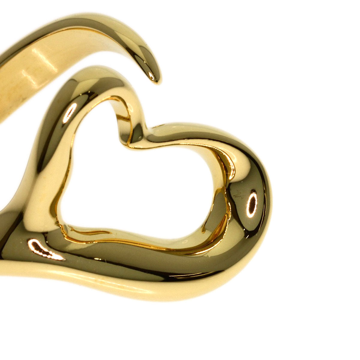 TIFFANY&Co. Open heart Ring K18 Yellow Gold Ladies [Used]