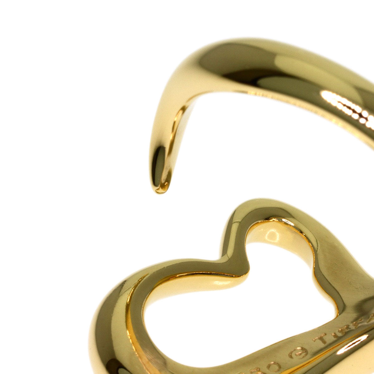 TIFFANY&Co. Open heart Ring K18 Yellow Gold Ladies [Used]