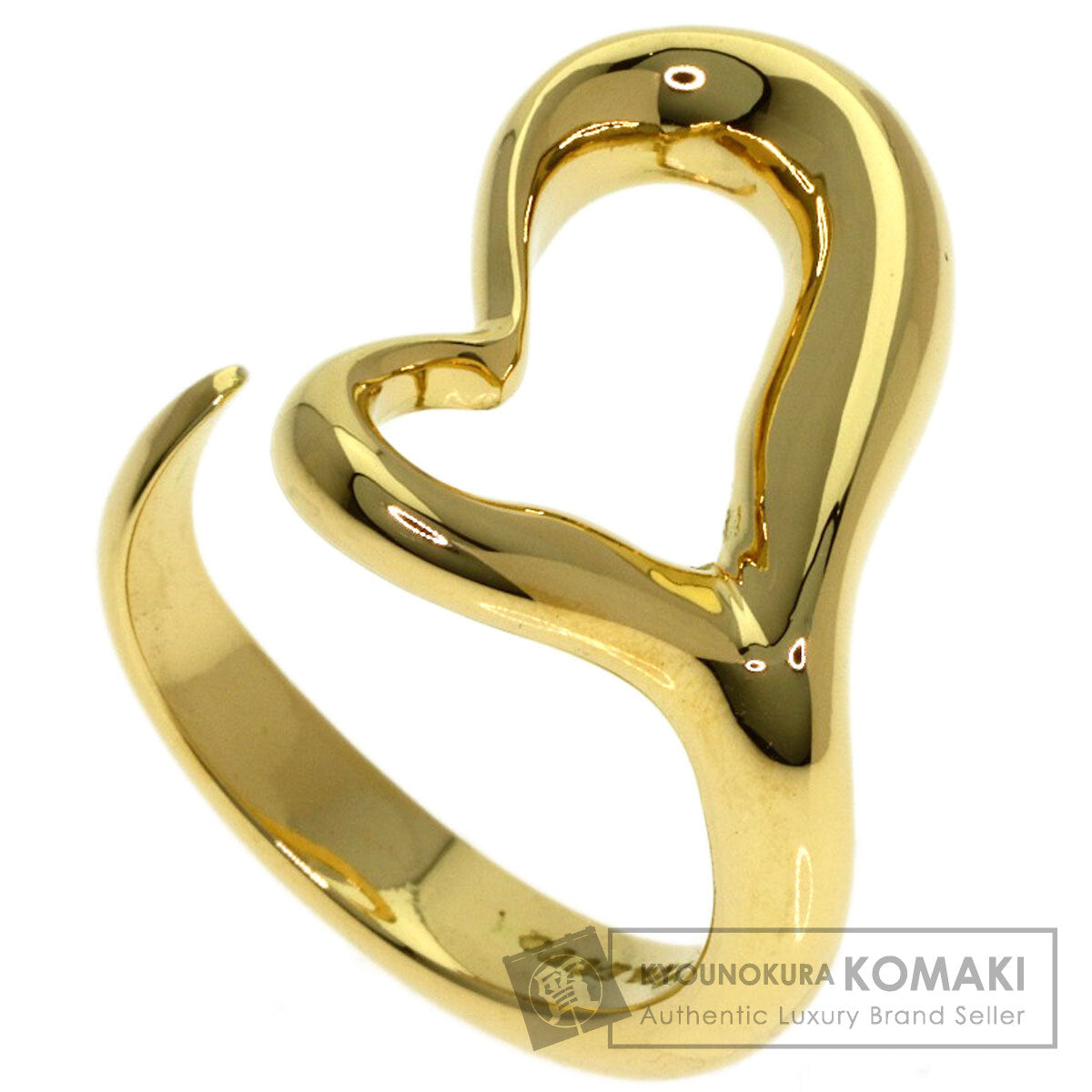 TIFFANY&Co. Open heart Ring K18 Yellow Gold Ladies [Used]