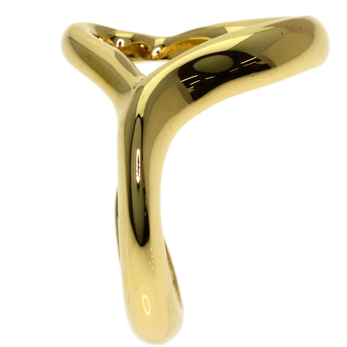 TIFFANY&Co. Open heart Ring K18 Yellow Gold Ladies [Used]