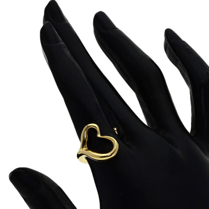 TIFFANY&Co. Open heart Ring K18 Yellow Gold Ladies [Used]