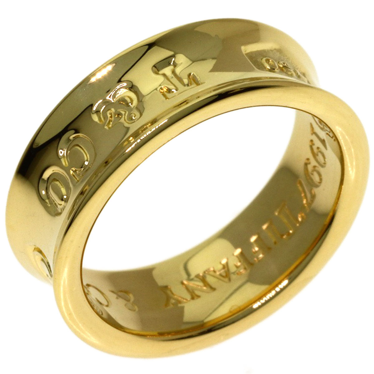 TIFFANY&Co. 1837 Ring K18 Yellow Gold Ladies [Used]