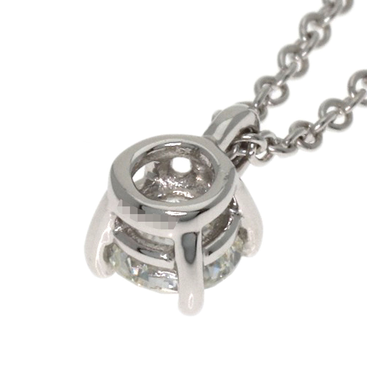 TIFFANY&Co. Solitaire Diamond Necklace Platinum PT950 Ladies [Used]