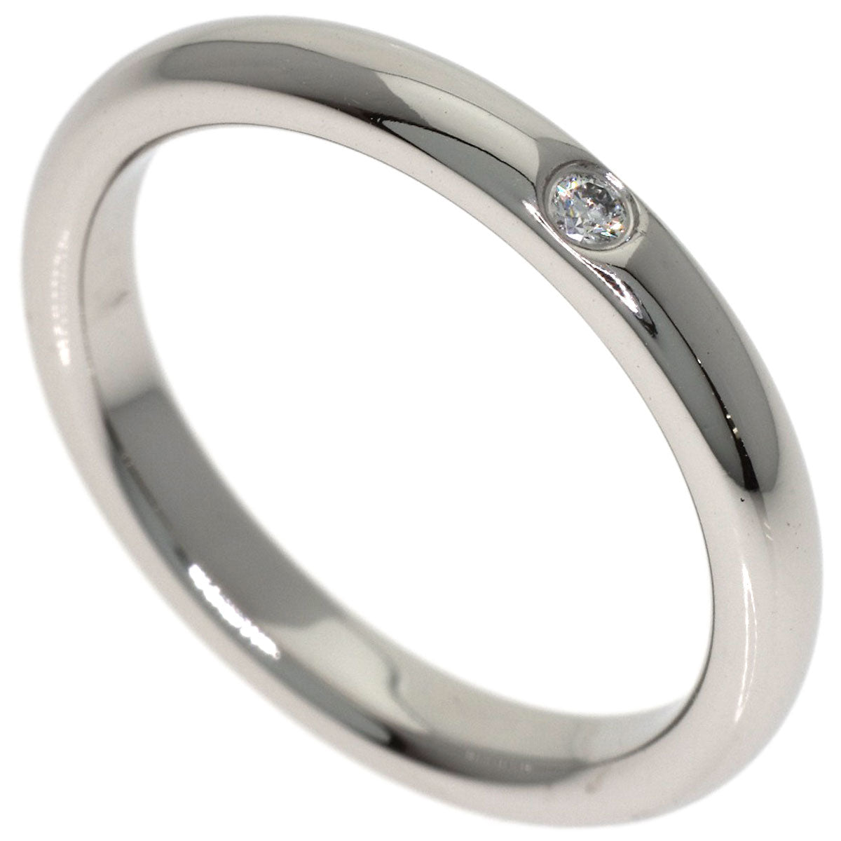 TIFFANY&Co. Wedding 1P Diamond Ring Platinum PT950 Ladies [Used]