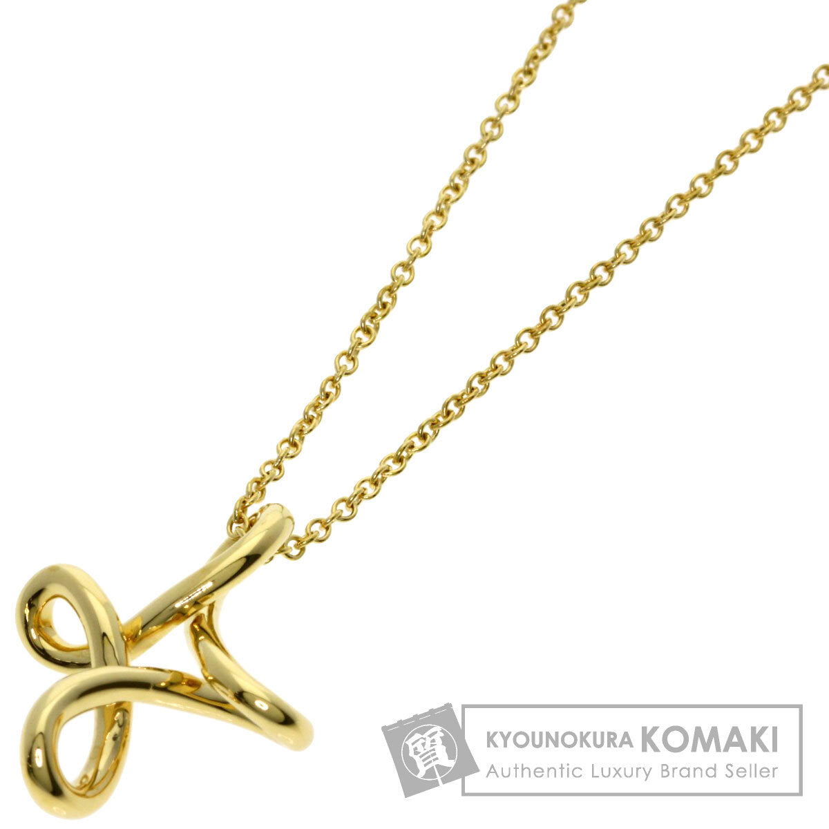 TIFFANY&Co. Infinity cross Necklace K18 Yellow Gold Ladies [Used]