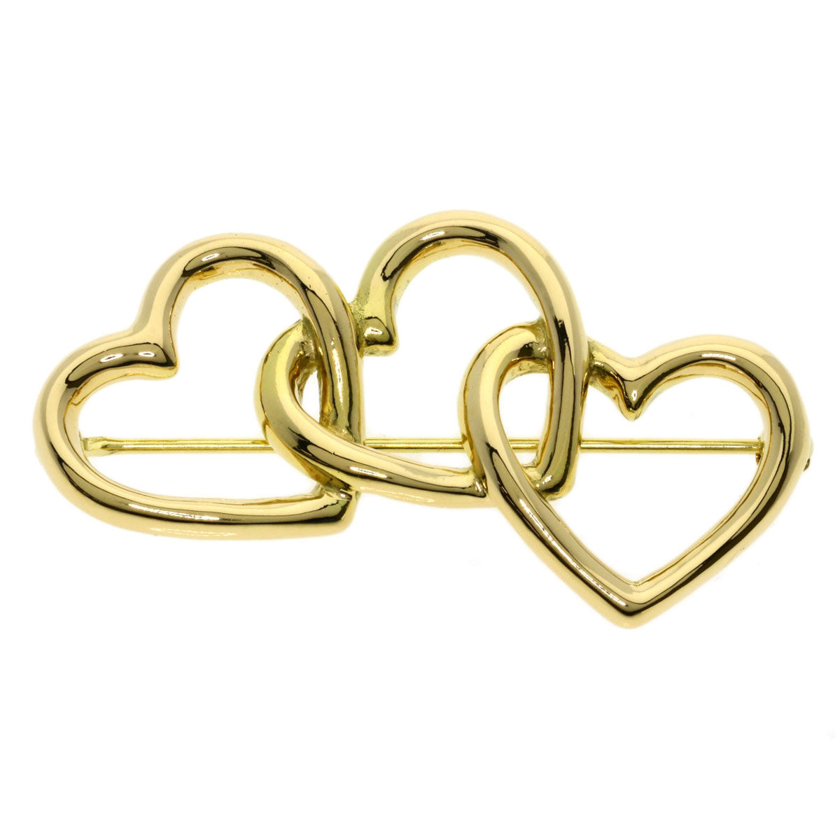 TIFFANY&Co. Triple heart Brooch K18 Yellow Gold Ladies [Used]